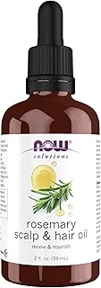 NOW Solutions Rosemary Scalp and Hair Oil, with Biotin, Pumpkin Seed and Argan Oils, Pre-Wash or Leave-In Scalp Treatment, 2 fl. oz.
