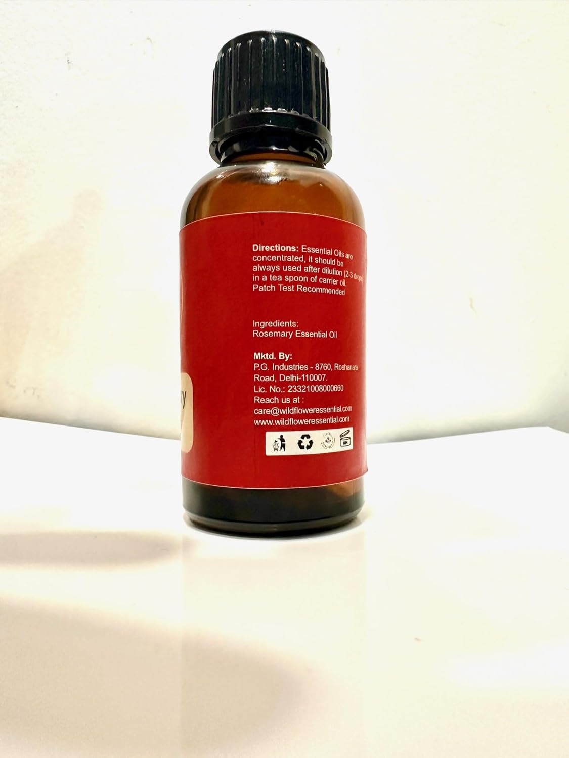 Rosemary Essential Oil (Rosmarinus officinalis) 100% Natural Steam Distilled Oil For Face, Skin, Hair, Body | with Glass Dropper 1.01 Fl Oz (30ml)