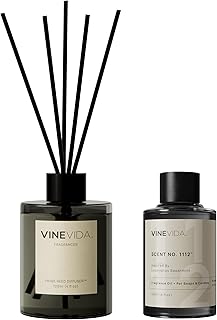VINEVIDA | Eucalyptus Spearmint | Reed Diffuser for Home & Bathroom | Long-Lasting Scent Sticks Set | Oil Stick Diffuser | Bathroom Scent