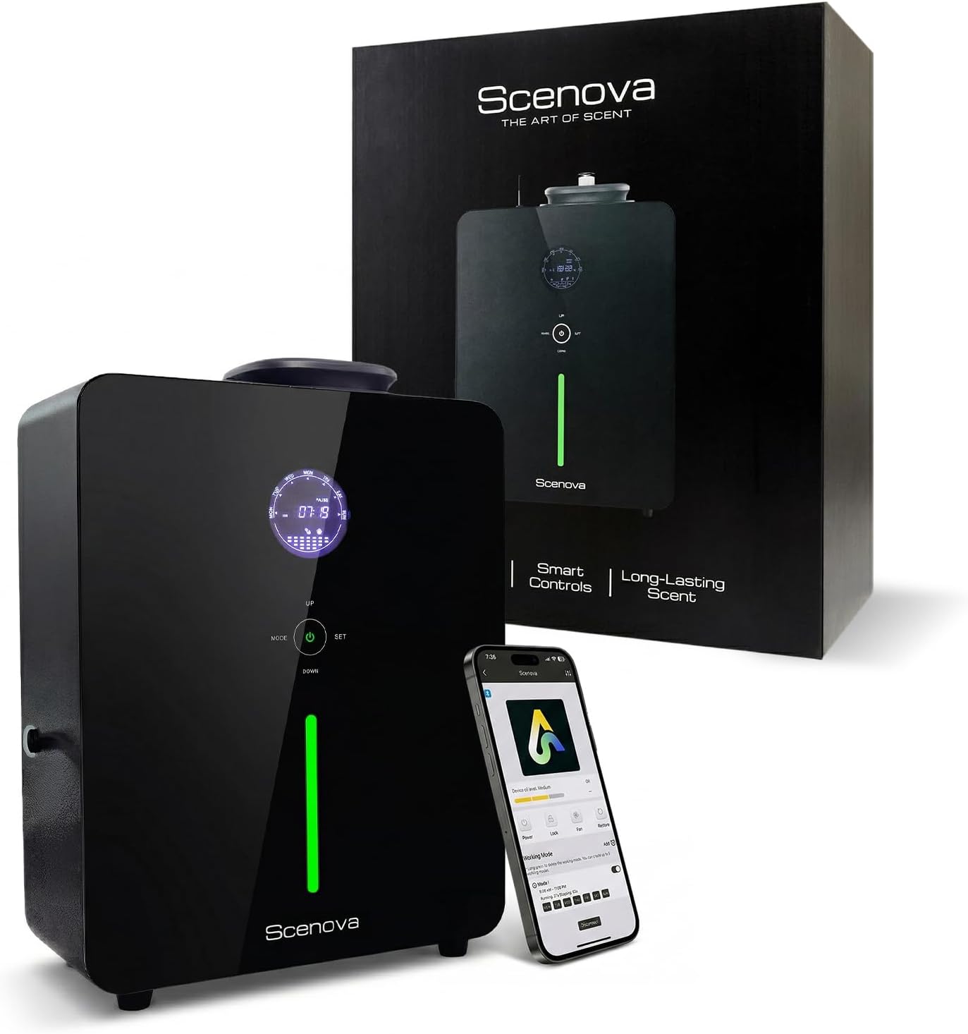 Pro Max, Waterless Essential Oil Scent Diffuser. 2026 Upgraded Version. 4000 sq ft. Touch Control Panel and Bluetooth App. Whole Home System.HVAC System Compatible. Home, Office