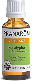 Pranarom USDA Certified Organic Eucalyptus Globulus Essential Oil (30ml), 100% Pure Undiluted Therapeutic Grade from Portugal for Aromatherapy, Diffuser, Topical Care, Relaxation