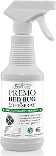 Premo Guard Bed Bug Killer Spray 16 oz - University Tested 100% Kill Rate - Natural Non Toxic, Stain & Scent Free - Kill Bedbugs & Mites On Bed & Blankets, Furniture, Clothing - Child & Pet Safe