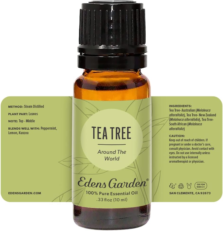 Edens Garden Tea Tree Around The World Essential Oil- 100% Pure Premium Grade, Undiluted, Natural, Therapeutic, Aromatherapy, The Best for Diffuser, Skin, Face, Hair 10 ml (.33 fl oz)