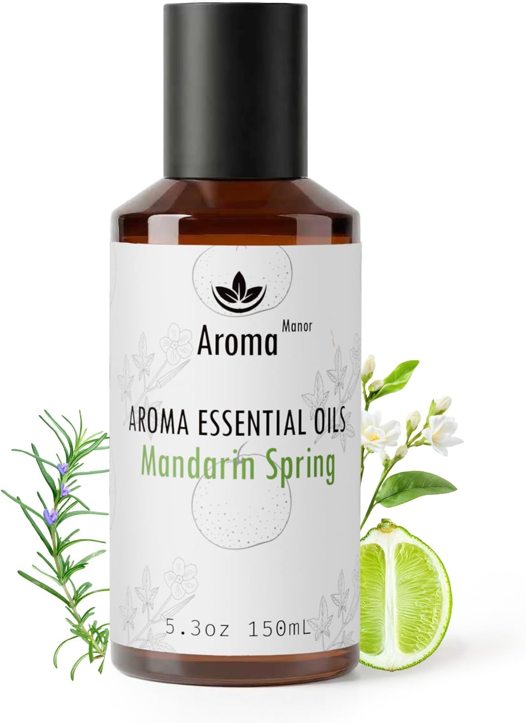 Hotel Diffuser Oil - Mandarin Spring Essential Oils for Scent Diffuser - Tangerine, Lime, Gardenia, Green Grass -Home Luxury Scents Aroma Fragrance for Home, Office