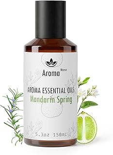 Hotel Diffuser Oil - Mandarin Spring Essential Oils for Scent Diffuser - Tangerine, Lime, Gardenia, Green Grass -Home Luxury Scents Aroma Fragrance for Home, Office