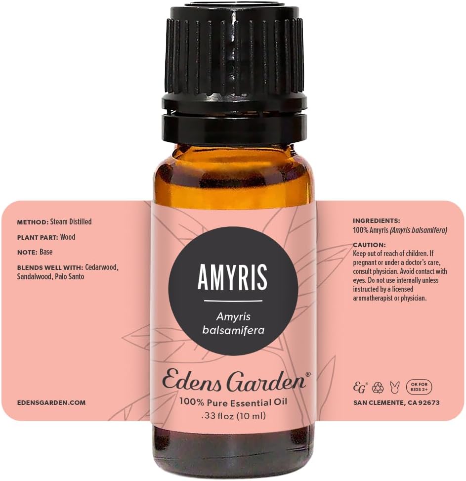 Edens Garden Amyris Essential Oil- 100% Pure Premium Grade, Undiluted, Natural, Therapeutic, Aromatherapy, The Best for Diffuser, Skin, Face, Hair 10 ml (.33 fl oz)