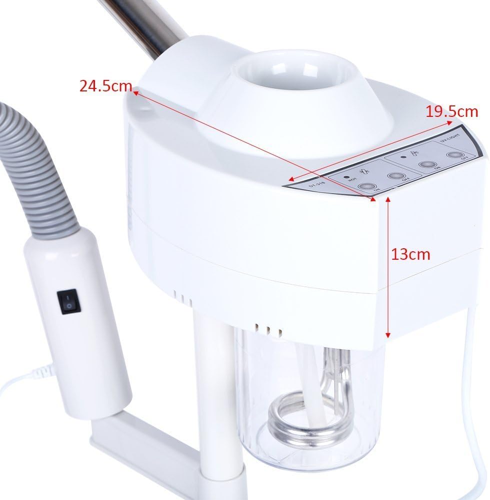 Magnifier Floor Light, 2 in 1 LED Cold Light Steamer with 5X Magnifying Lamp Machine for Home Salon Spa Ionic Skin Care