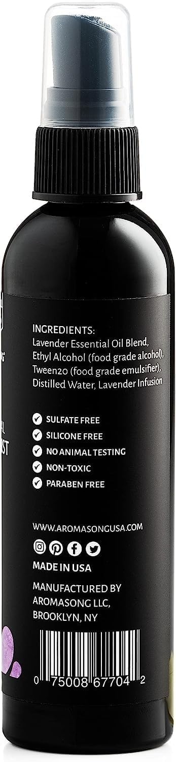 Aromasong Lavender Spray for Sleep Pillow | 2-Pack | All Natural Calming Linen & Bedtime Sleep Mist for Deep Sleep - Pillow Spray for Sleeping Aromatherapy with Botanical Essential Oils for Relaxing
