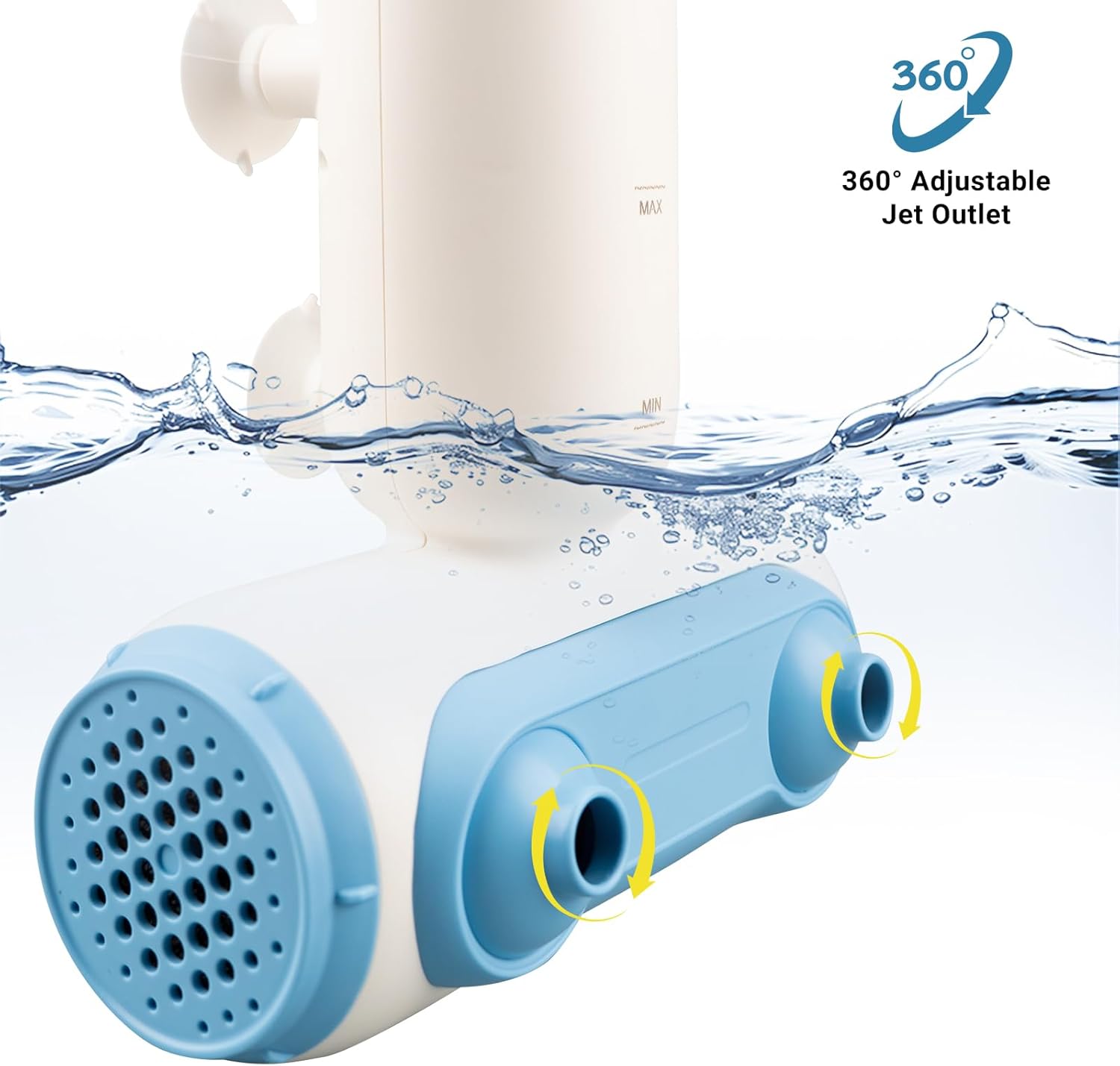 Portable Jet Spa for Bathtub - Electric Bath Jets for Tub with Dual Hydro Massage Nozzles & Soothing Bubbles, Adjustable Whirlpool Effect for Relaxing Home Spa Experience Freestanding (blue and white)