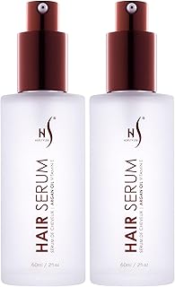 Herstyler Argan Oil Serum for Natural Shine - Anti-Frizz Straightening Serum for Damaged Tresses (Pack of 2)