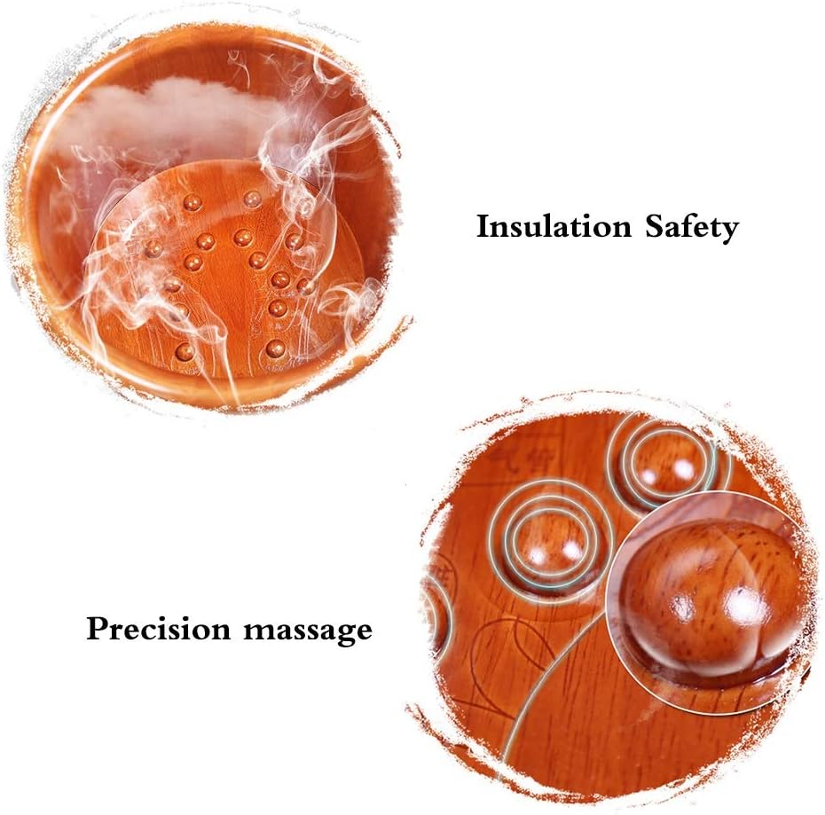 Smooth and Delicate Pedicure Barrels Foot Washing Wooden Barrel Wooden with Lid Bubble Basin Massager(C)