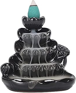 Handmade Backflow Incense Holder, Incense Burner Ornament, Ceramics Waterfall Incense Seat, Zen Decor
