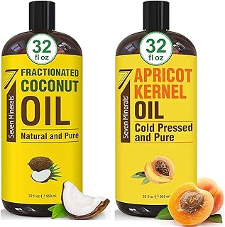 Seven Minerals Pure Fractionated Coconut Oil & Pure Apricot Kernel Oil