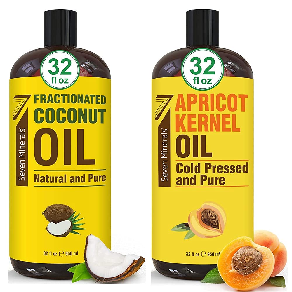 Seven Minerals Pure Fractionated Coconut Oil & Pure Apricot Kernel Oil