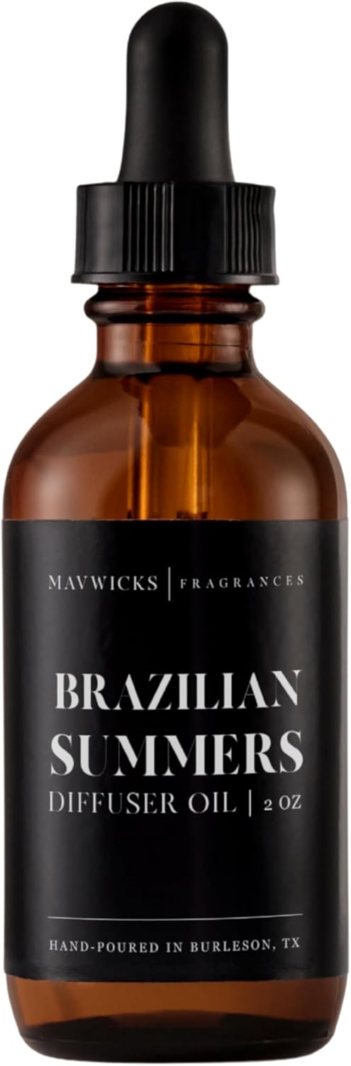 Mavwicks Diffuser Oil (Brazilian Summers) – 2oz Premium Essential Oil Blend for Aromatherapy Diffusers, Long-Lasting Luxury Home Fragrance for Living Room, Bedroom, Office, Bathroom & Hotel