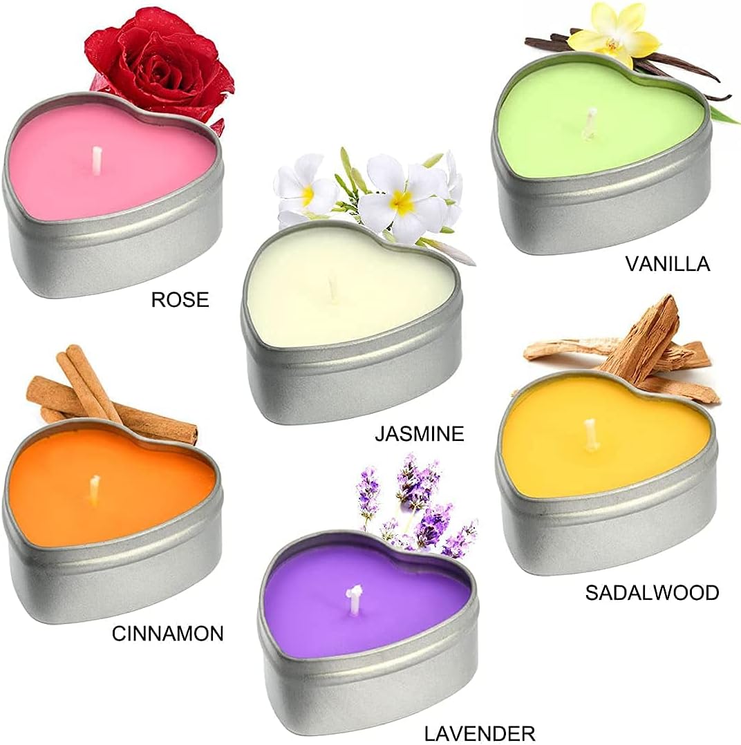 DEYBBY Jasmine Scented Soywax Tealight Candles 6 Pack