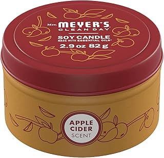 Mrs Meyer's Apple Cider Tin Candle, 2.9 OZ