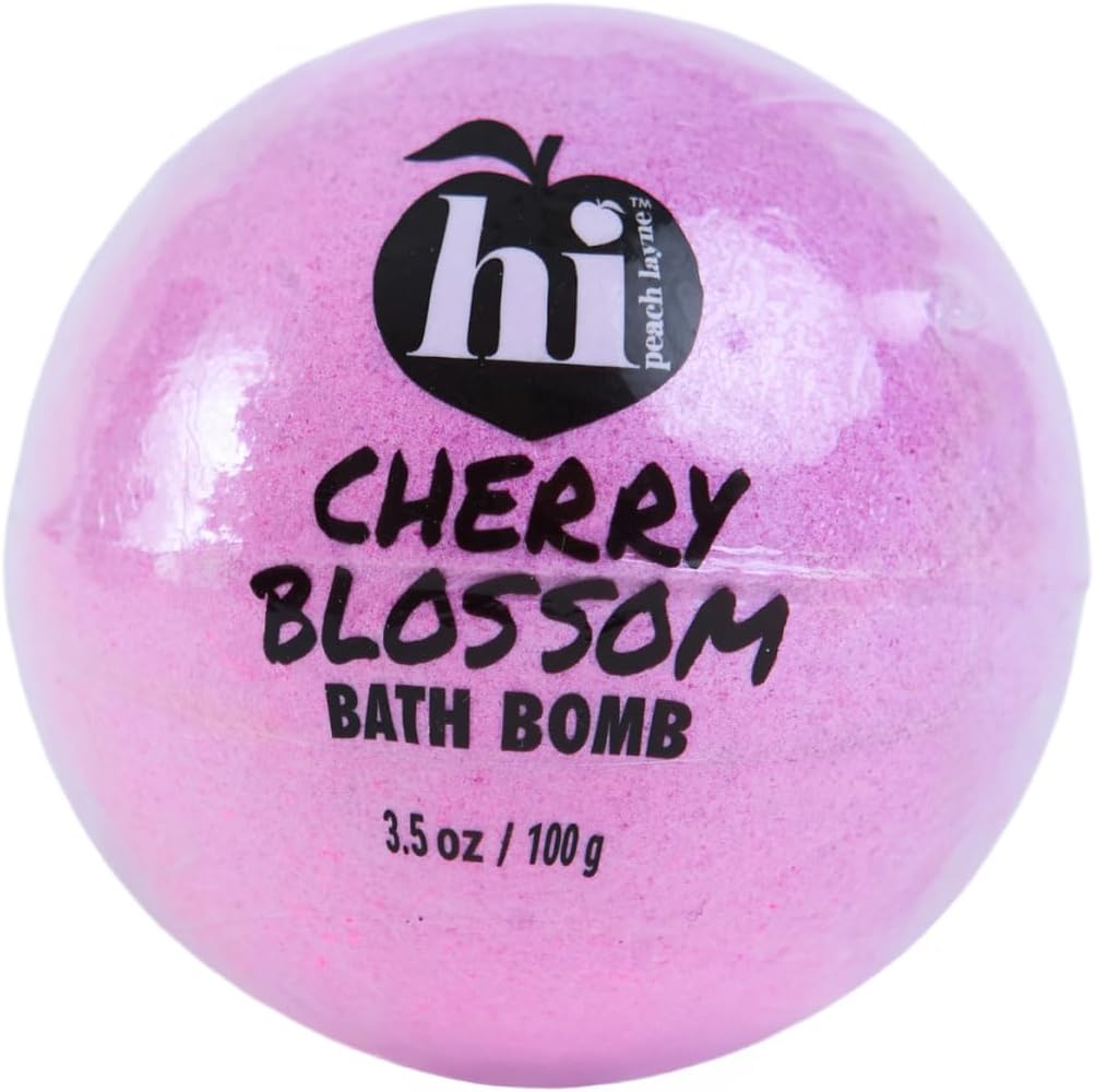 Moisturizing Cherry Blossom Bath Bombs Gift Set for Women & Kids 12-Pack (3.5 oz Each) – Vegan, Clean Beauty, Sensitive Skin Safe, Spa Gifts for Women by Hi Peach Layne