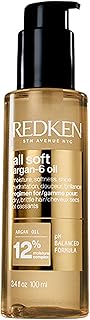 Redken All Soft Argan-6 Oil Treatment For Dry Hair - Deeply Conditions Hair, Adds Softness and Shine With Argan Oil