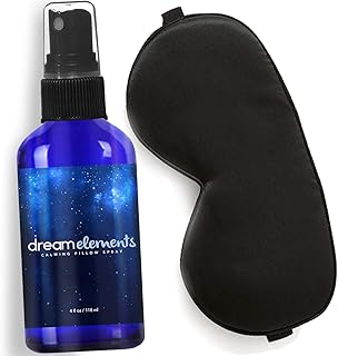 Silk Eye Mask Bundle with Pillow Spray - 100% Pure Mulberry Silk Sleeping Mask and Calming Pillow Mist (2 Items) Plus Foam Ear Plugs and Anti Snoring Nose Clip