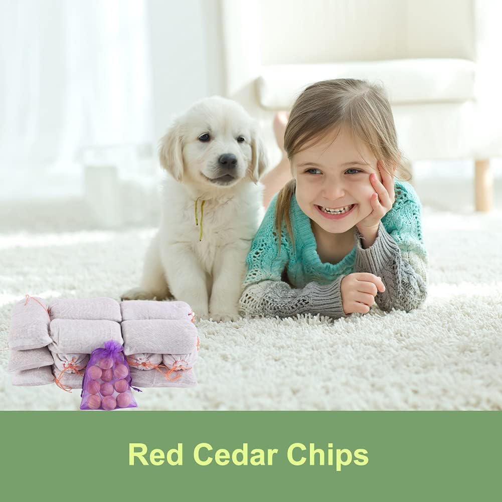 15 Cedar Chip Bags and 10 Cedar Balls for Clothes Storage