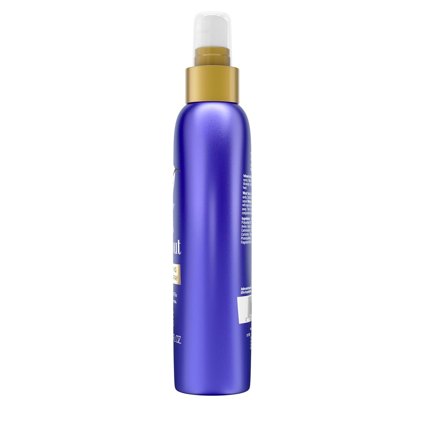 OGX Protecting + Silk Blowout Quick Drying Thermal Protection Spray, Heat Protectant Spray Shields Hair up to 450°F For Soft, Shiny Hair and Big, Beautiful Blowouts, Light Hold, 6 fl. oz