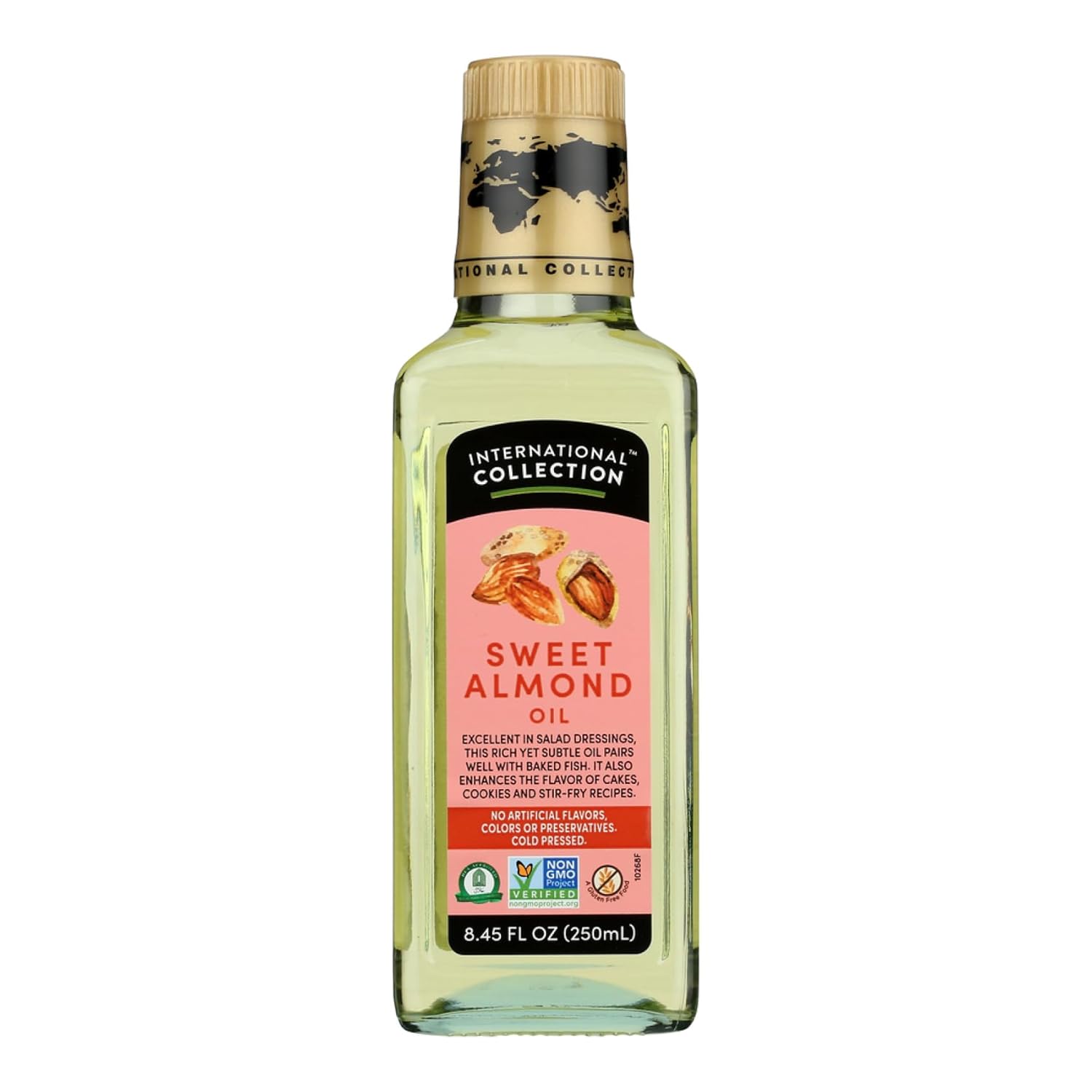 International Collection Sweet Almond Oil, 8.45 fl oz (Pack of 1) | Expertly Sourced, Quality Oils | NonGMO Project Certified, Gluten Free, Halal Approved