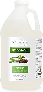 velona Jojoba Colorless Oil 1 Gallon / 128 Fl Oz | 100% Pure and Natural Carrier Oil | Clear, Refined, Cold Pressed | Moisturizing Face, Hair, Body and Skin Care | Use Today - Enjoy Results