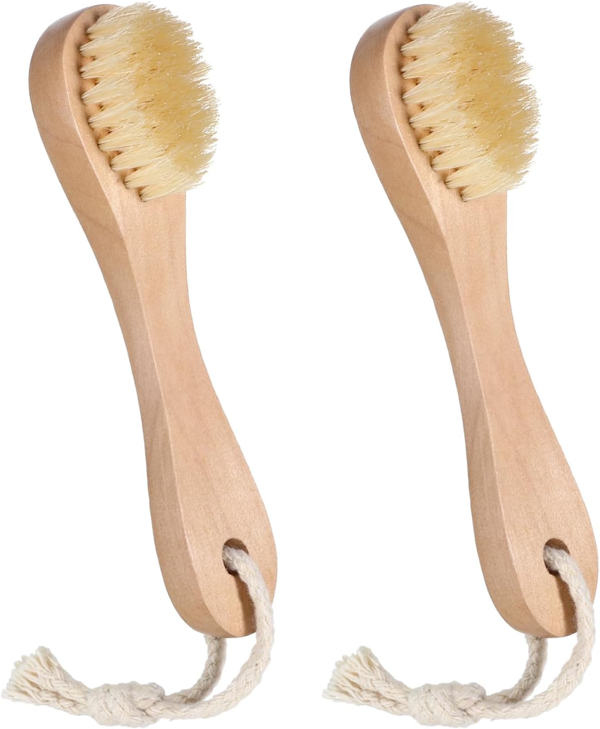 Dry Brush for Face Wooden Facial Brush | Cleansing Exfoliating Face Brushes Wood Handle Facial Cleanser for Skin Care Body Cleaning Exfoliating Neck Chest Nails