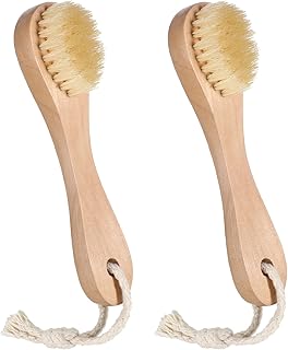Dry Brush for Face Wooden Facial Brush | Cleansing Exfoliating Face Brushes Wood Handle Facial Cleanser for Skin Care Body Cleaning Exfoliating Neck Chest Nails