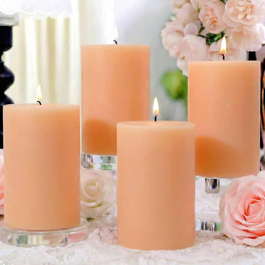4 Pack Vanilla Lavender Scented Pillar Candles