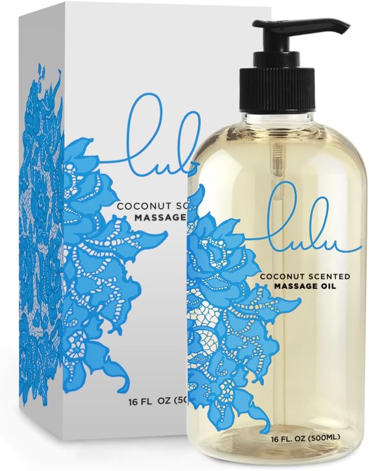 Lulu Coconut Aromatherapy Massage Oil Coconut & Cocoa Butter Blend 16oz