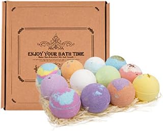 JEYPINMI Handmade Bath Bombs with Shea Butter Cocoa Butter Gift Set for Skin 12 Pieces/Box One Size