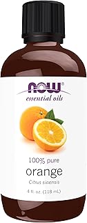 NOW Essential Oils, Orange Oil, Uplifting Aromatherapy Scent, Cold Pressed, 100% Pure, Vegan, Child Resistant Cap, 4-Ounce