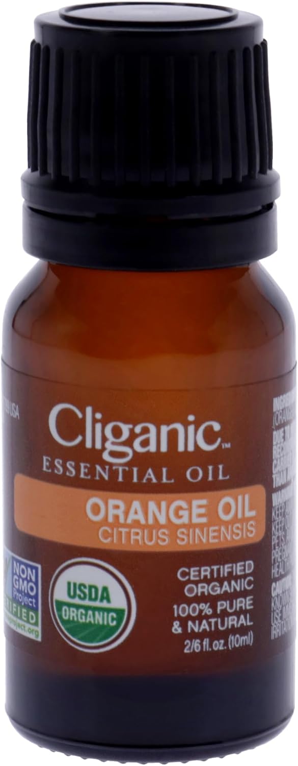 Cliganic Organic Sweet Orange Essential Oil for Diffuser