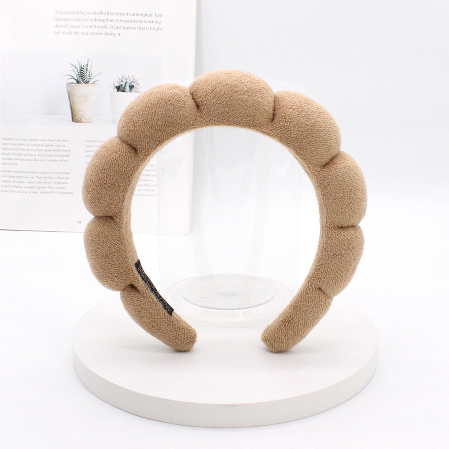 Spa Headbands for Washing Face Soft Puffy Bubble Headbands Wristband for Women Girls Makeup Skin Care Facial Beauty Shower Towel Hairband