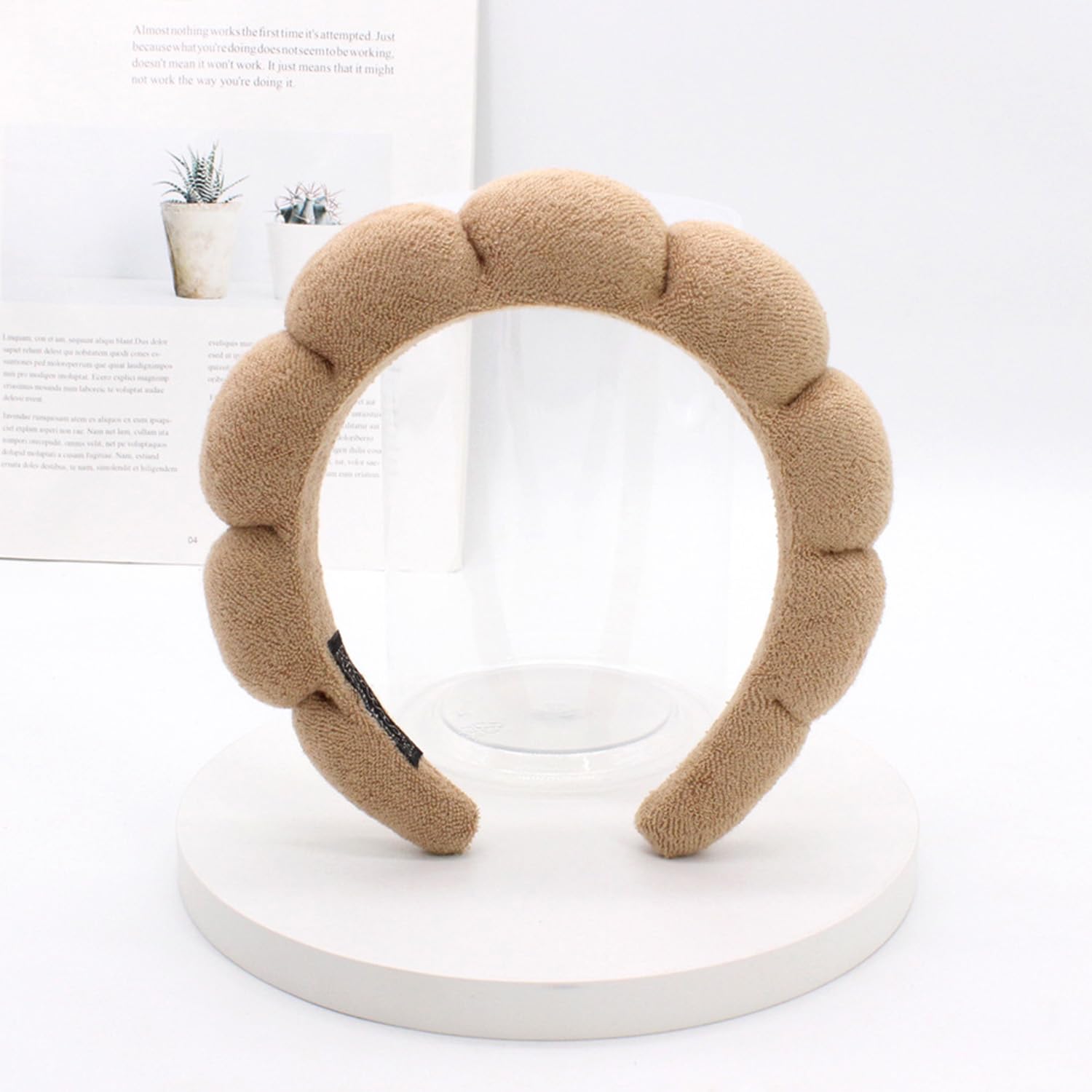 Spa Headbands for Washing Face Soft Puffy Bubble Headbands Wristband for Women Girls Makeup Skin Care Facial Beauty Shower Towel Hairband