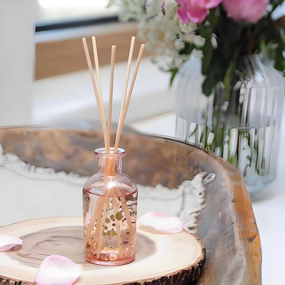 50PCS Natural Fiber Reed Diffuser Sticks 12 Inch Long 4mm Diameter Strong Absorption Refill Replacement Reeds for Diffuser Stick Essential Oil Scented Aroma Fragrance Rod for Home Office Spa