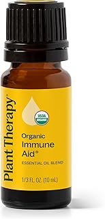 Plant Therapy Organic Immune Aid Essential Oil Blend, 10 mL (1/3 oz), 100% Pure, Undiluted, Supports a Healthy Immune System, Encourages Overall Wellness