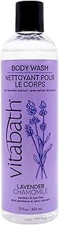 Vitabath Lavender & Chamomile Body Wash Moisturizing Bath & Shower Cleanser & Skincare Radiant Detox & Restore Nourishing Body Polish - Cruelty-Free, Paraben-Free - 12 oz