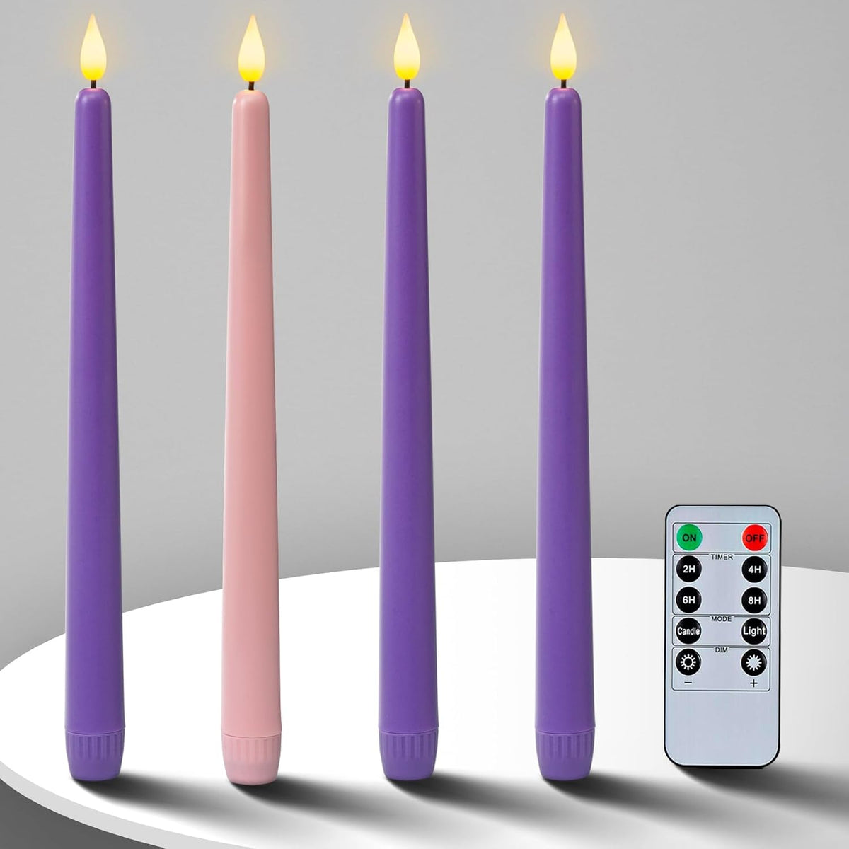 Homemory Battery-Operated LED Flickering Advent Candles