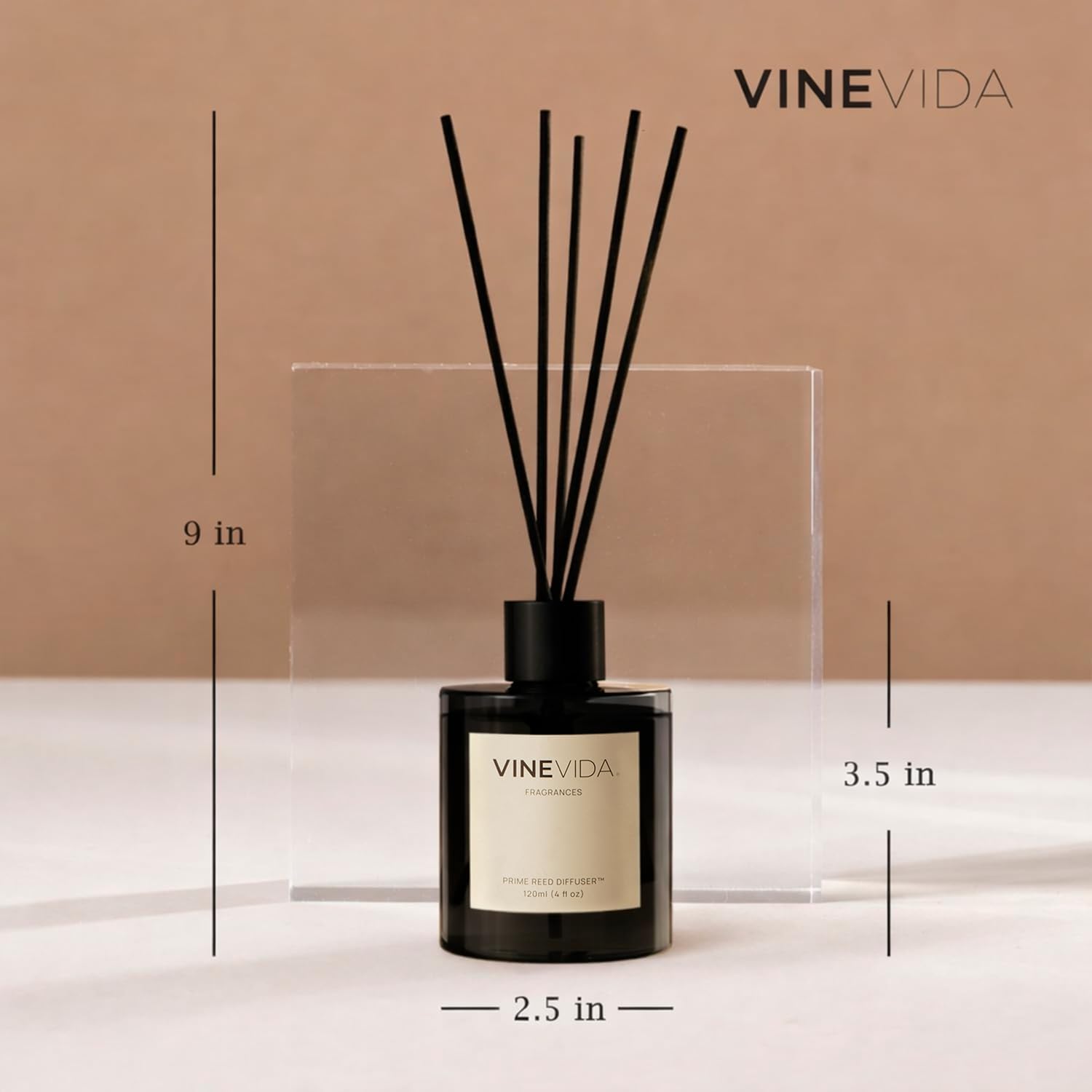 VINEVIDA | Eucalyptus Spearmint | Reed Diffuser for Home & Bathroom | Long-Lasting Scent Sticks Set | Oil Stick Diffuser | Bathroom Scent