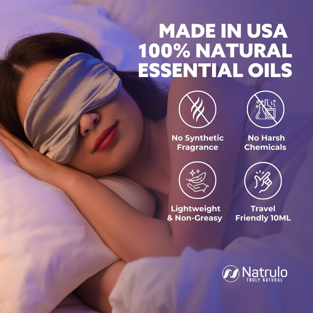 Sleep Oil Roll On – Lavender Essential Oil Roll On for Relaxation & Calm, Aromatherapy Essential Oil Roller for Night Routine – Natural Sleep Blend with Rosemary & Orange – Travel Friendly Made in USA