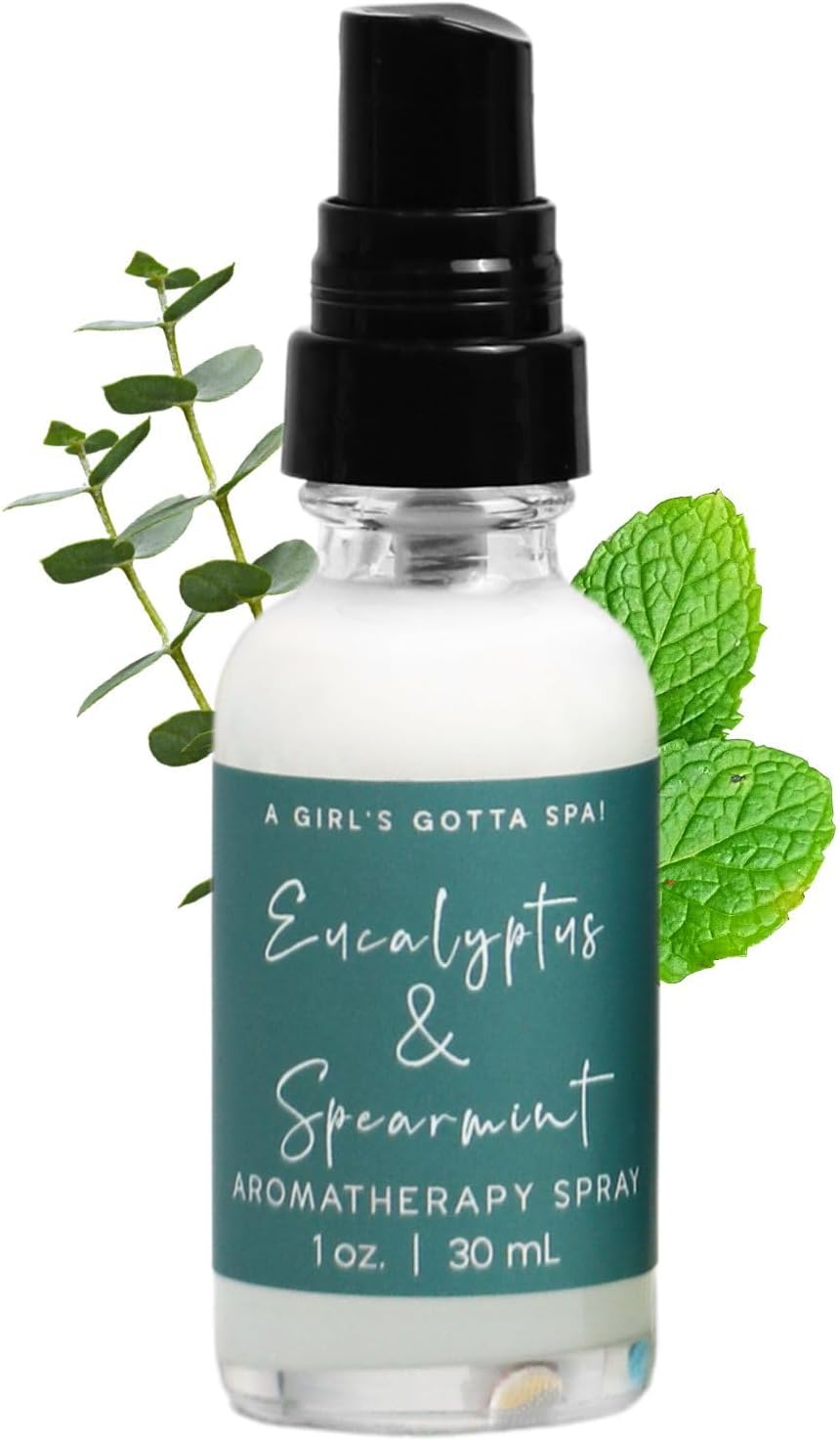 A Girl's Gotta Spa! Eucalyptus and Spearmint Stress Relief Pillow Spray, Vegan and Cruelty-Free, 30ml