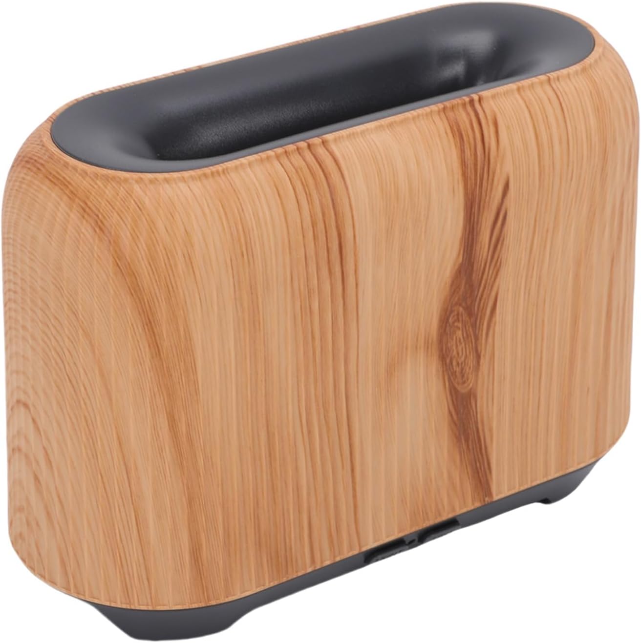 VBESTLIFE 3D Flame Diffuser for Essential Oils, 150ml Ultrasonic Diffusers with Cool Mist, Small Humidifier for Home, Office, Bedroom (Light Wood Grain)
