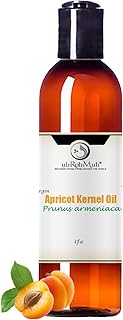 Apricot Kernel Organic Carrier Oil - Cold Pressed Prunus Armeniaca Oil Lightweight Natural Moisturizing Oil for Face Body Hair Care Massage Aromatherapy DIY Soap and Cosmetic Use - 4 Fl Oz - Turkey