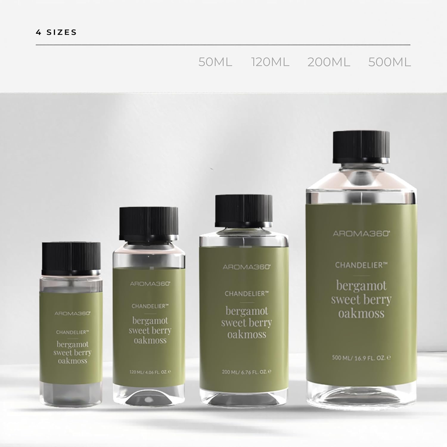 Aroma360 - Chandelier Fragrance Oil Blend | Hotel Inspired for Luxury Essential Oil Diffusers | Aromatherapy Scent Diffuser Oil | Bergamot, Woodsy Sandalwood, and Flirtatious Saffron - 50ML