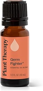 Plant Therapy Germ Fighter Essential Oil Blend Pure, Natural Aromatherapy, for Diffusion & Topical Use, DIY Multi-Surface Cleaner, Hand Cleanser, Home or Office Use, Therapeutic Grade 10 mL (1/3 oz)