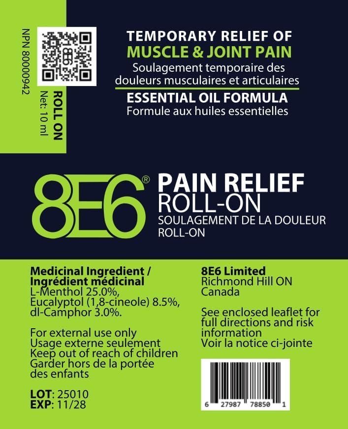 All-Natural 8E6 Cooling Comfort Duo | Menthol Muscle & Joint Cooling 10ML Spray & Roll-On Duo | Targeted Post-Workout Recovery Support, Fast-Absorbing | 41% More Menthol Than Leading Brands