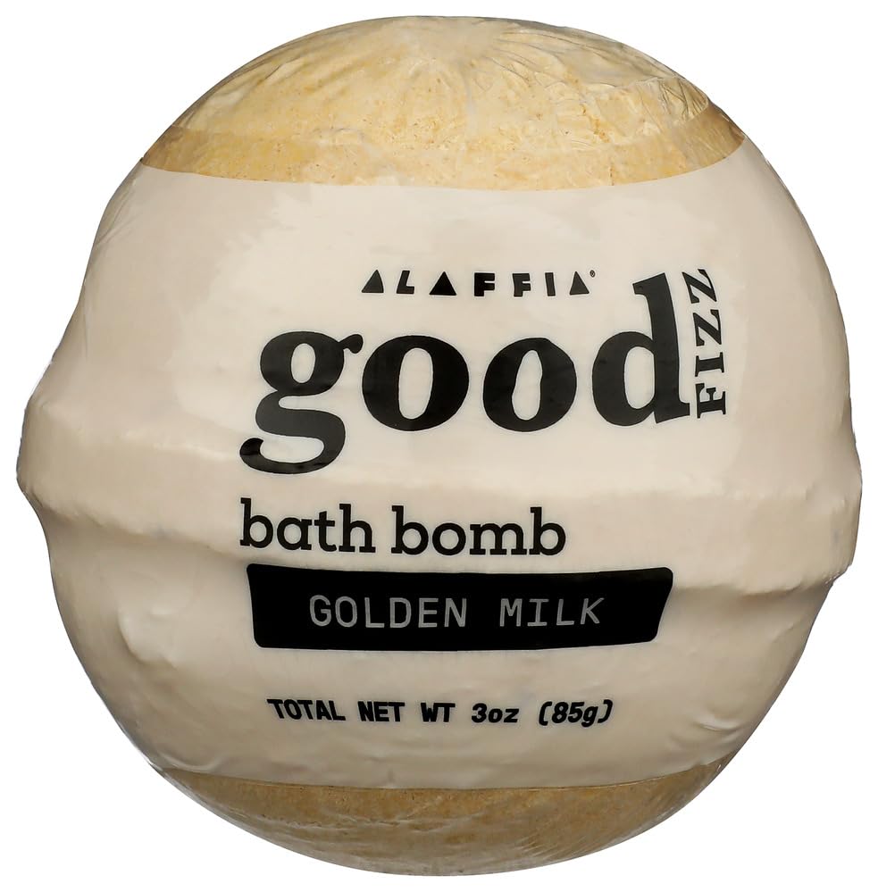 ALAFFIA Good Fizz Golden Milk Bath Fizz, 3 OZ